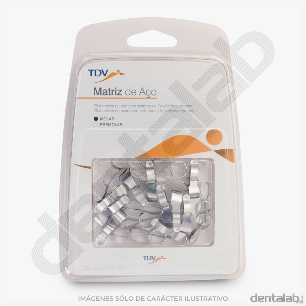 Matriz de Acero TDV • MOLAR • con Sistema de Fijación • Paq. x 20 Und.