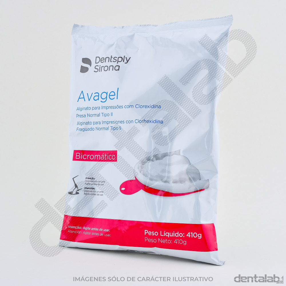 Alginato Avagel Bicromático • Dentsply Sirona x 410g