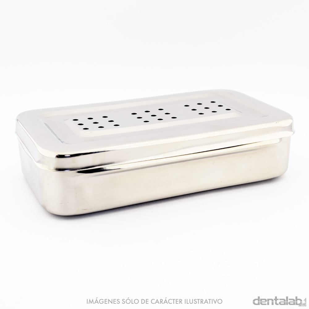 Caja de Acero Inoxidable Perforada 22 x 12 x 5cm EG