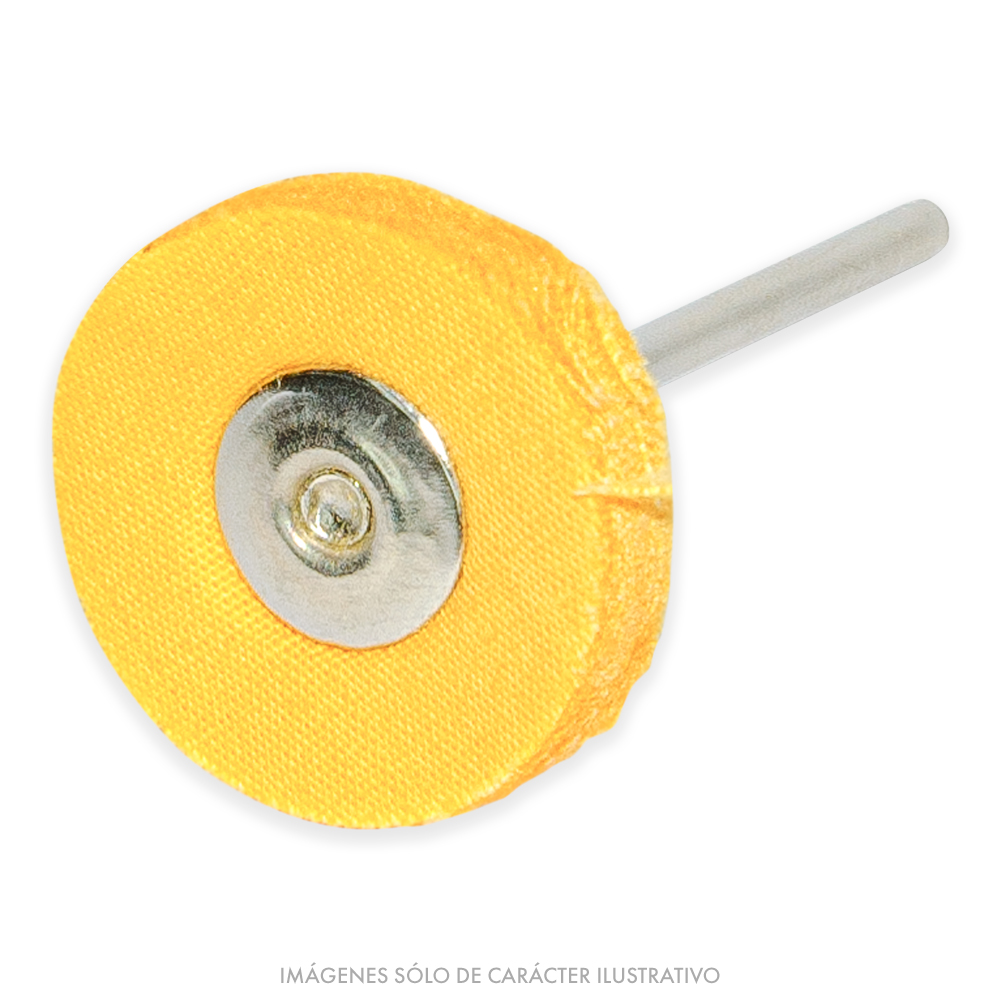 Cepillito Disco PM 22mm Tela Paño Amarillo Medio