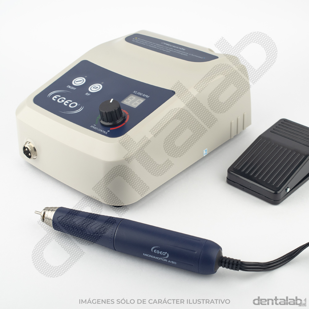 Micromotor Eléctrico EGEO • A-50 • 50.000 rpm • 8 Ncm • Pedal ON/OFF