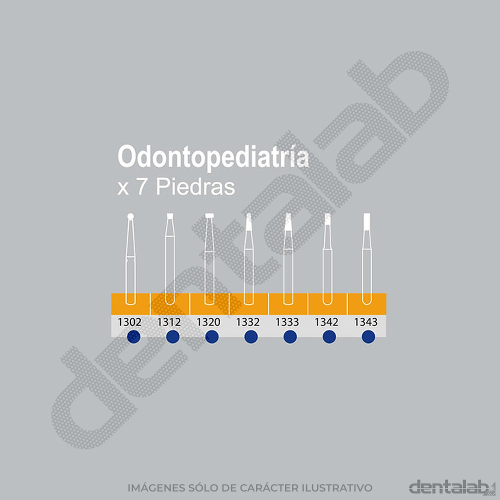 Kit MICRODONT • Odontopediatría • Fresa de Diamante FG x 7 und.