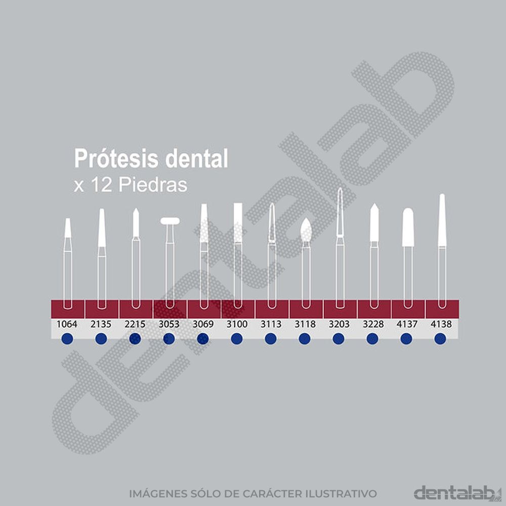 Kit MICRODONT • Protesis Dental • Fresa de Diamante FG x 12 und.