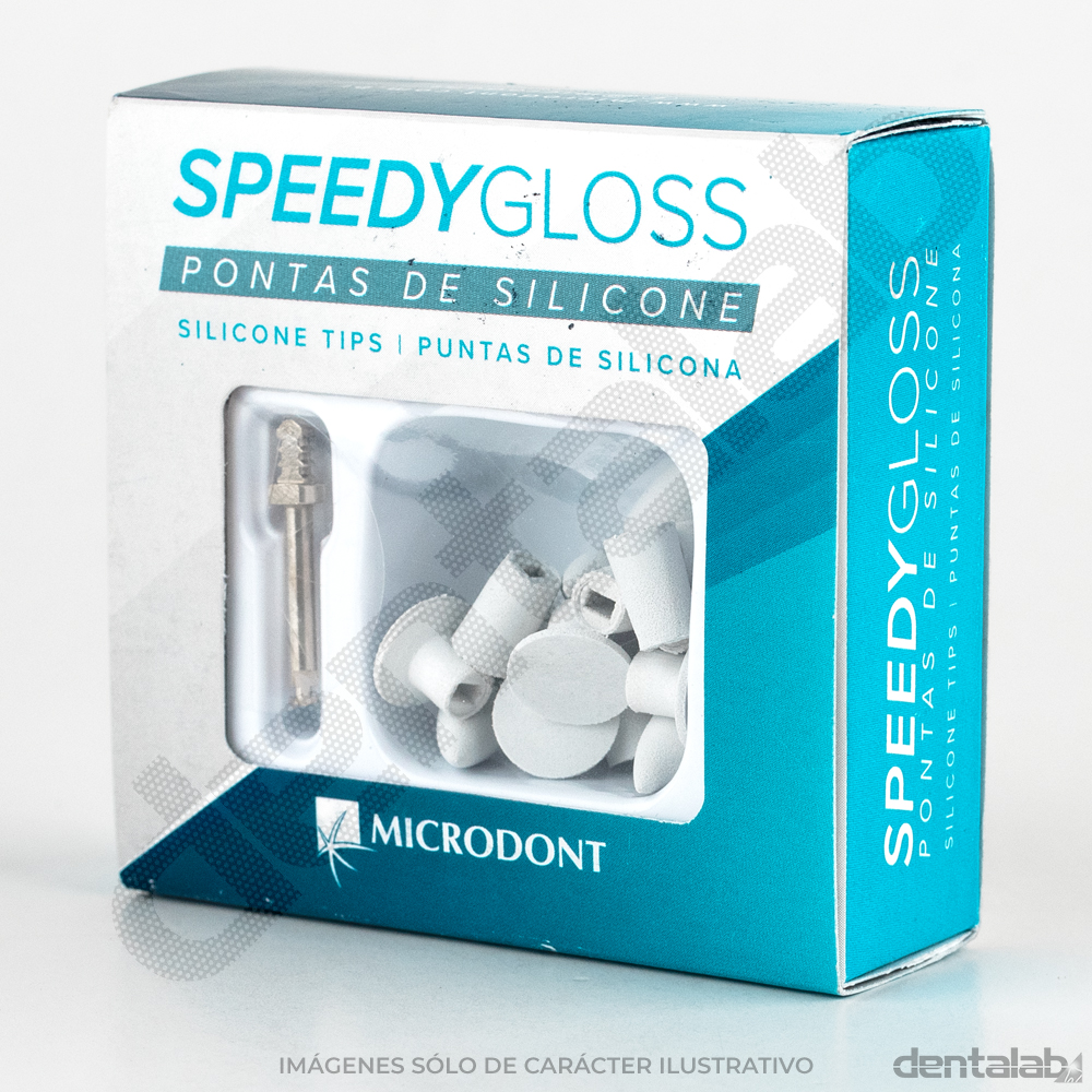 Pulidores Speedy Gloss para Composite MICRODONT con Mandril x 18 und. Blancos