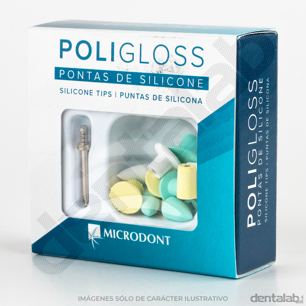 Pulidores Poli Gloss para Composite MICRODONT con Mandril x 18 und. Surtidos