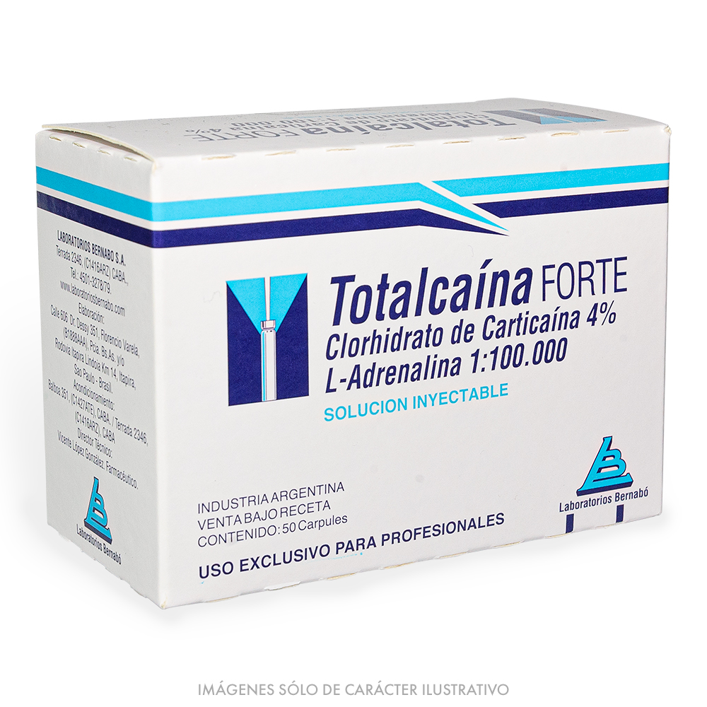 Anestesia Totalcaína FORTE x 50 Und.