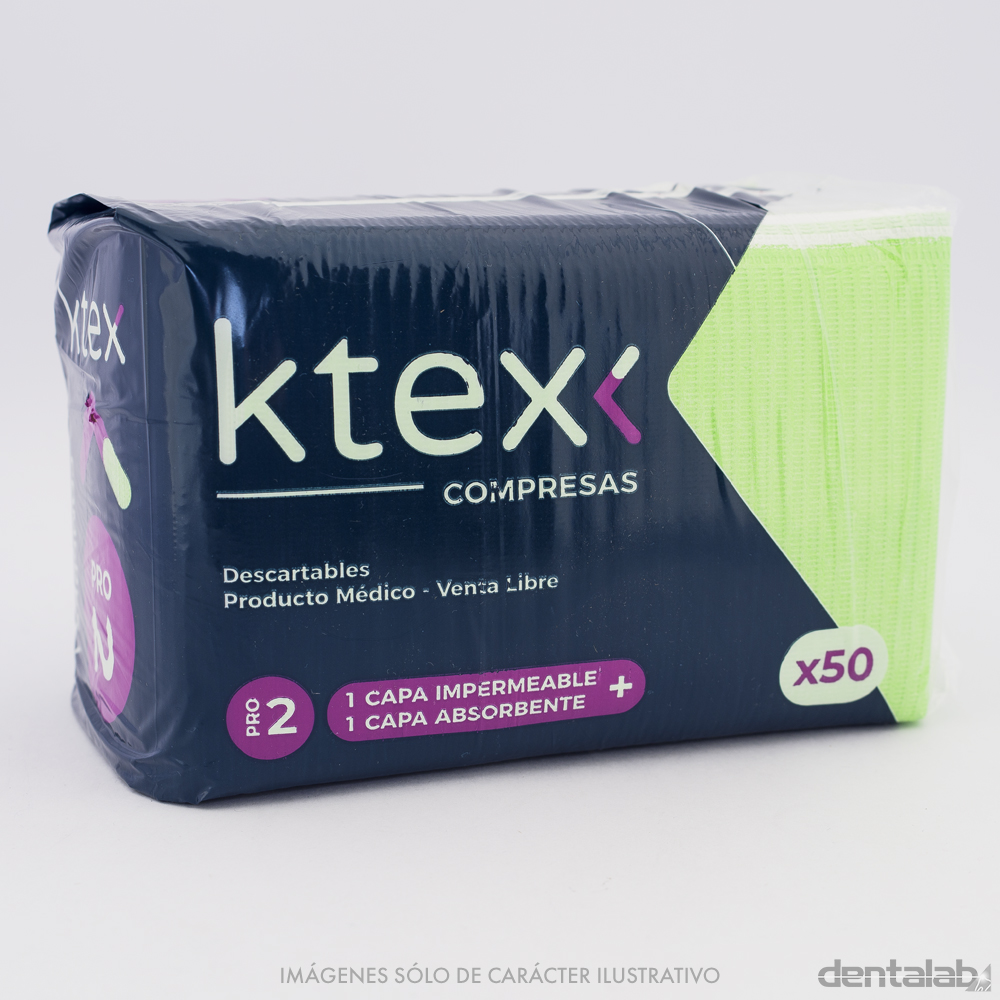Compresas Pro2 K-tex Verdes x 50 und.