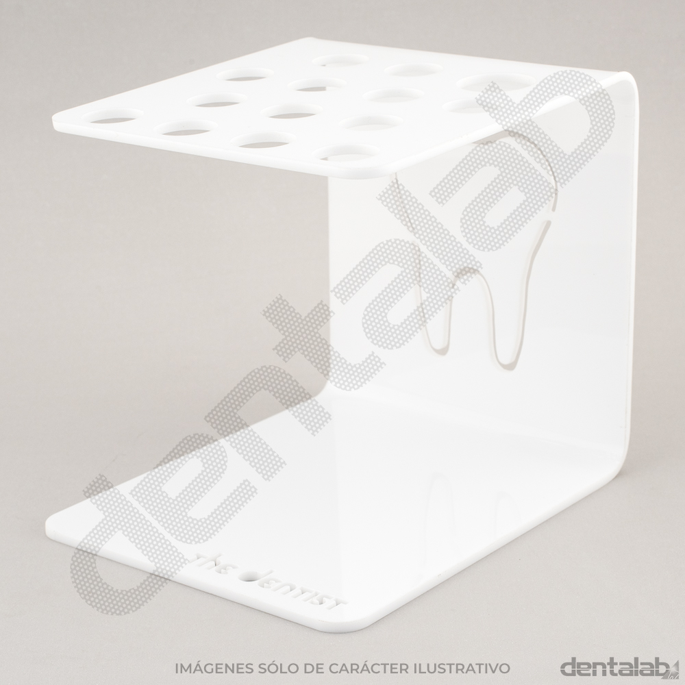 Organizador Slide D4 (Muela) para Jeringas e Instrumental (13+1) • Blanco • VEESLIDE