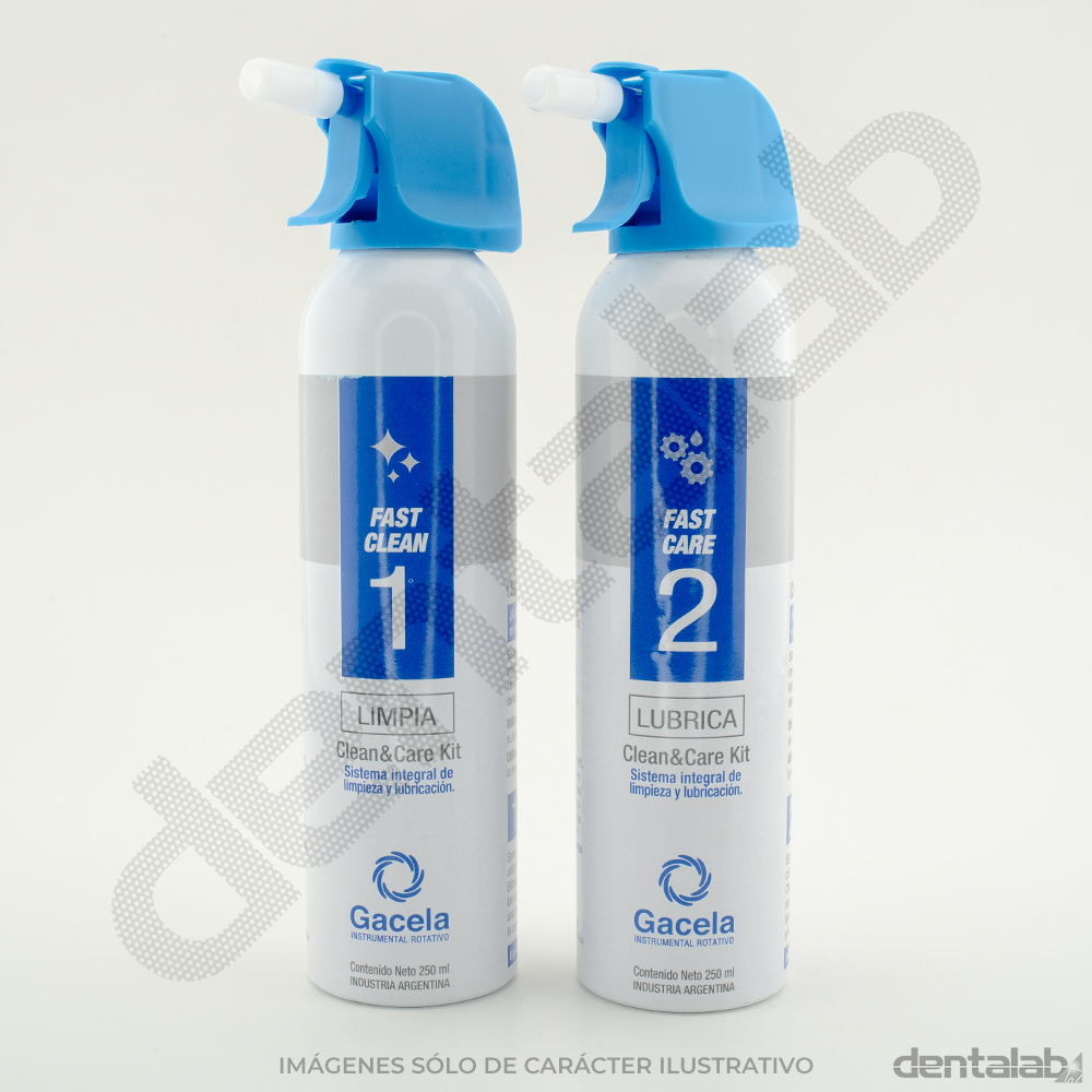 Kit de Limpieza y Aceite Lubricante Fast Clean 1 Fast Care 2 x 250ml Gacela