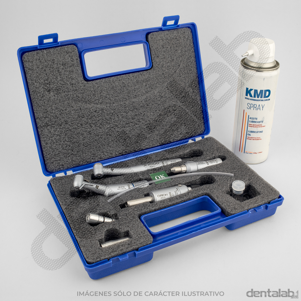 Kit Académico KMD • 4 Piezas (Turbina Push Button + CA Gatillo + PM + MM)