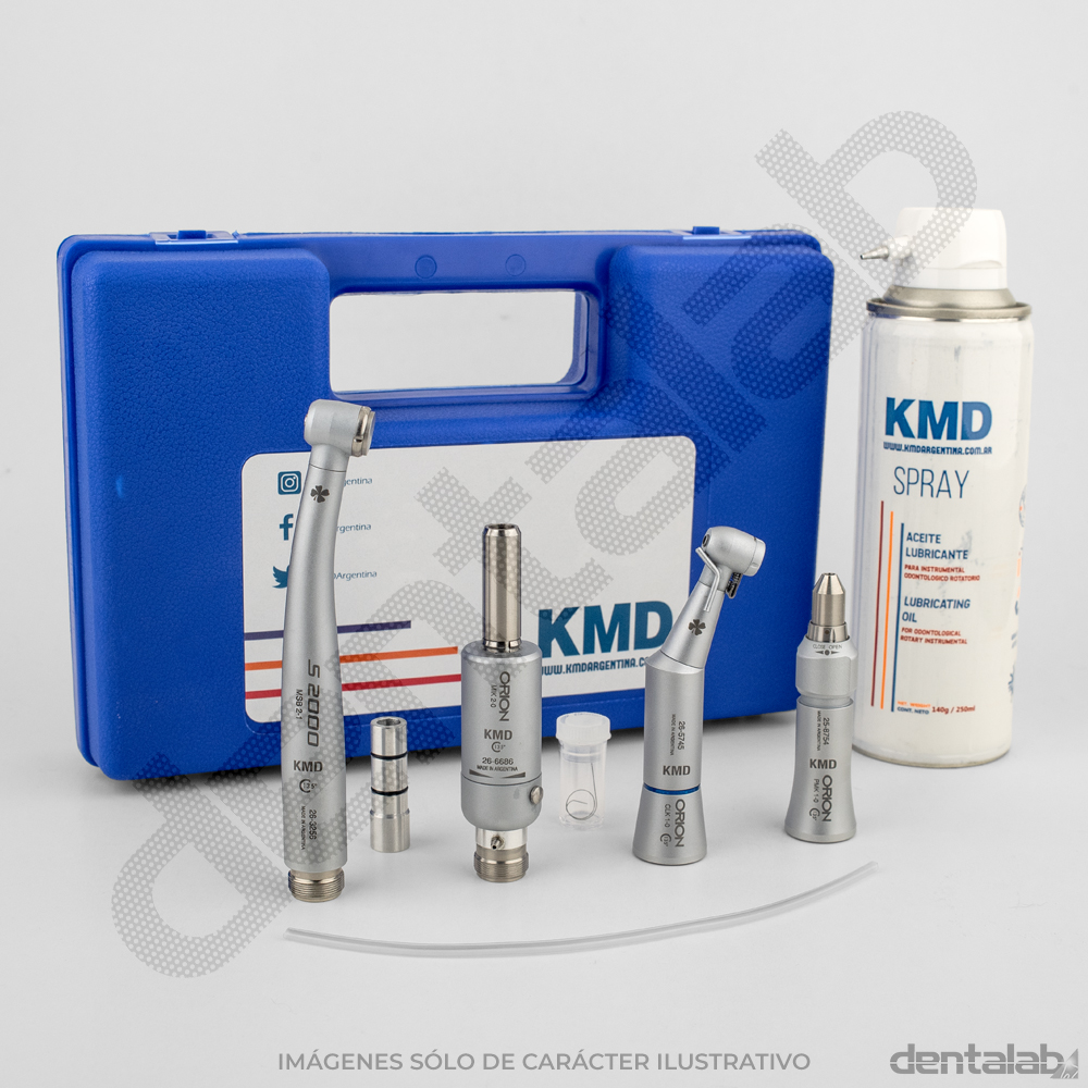 Kit Académico KMD • 4 Piezas (Turbina Push Button + CA Gatillo + PM + MM)