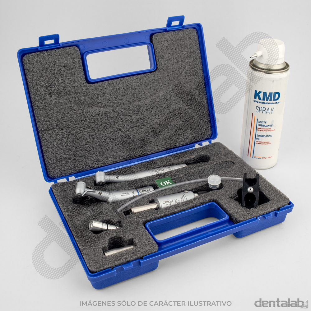 Kit Académico KMD • 3 Piezas (Turbina Sacafresas + CA Gatillo + MM)