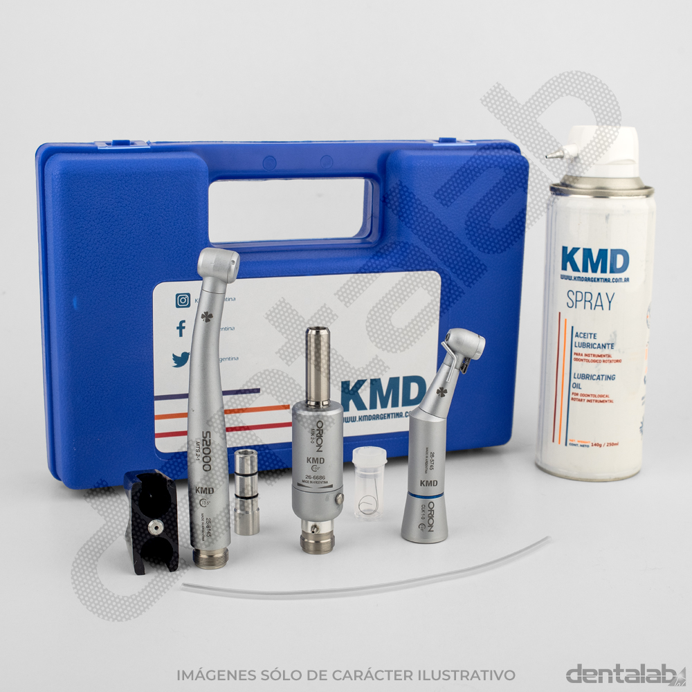 Kit Académico KMD • 3 Piezas (Turbina Sacafresas + CA Gatillo + MM)