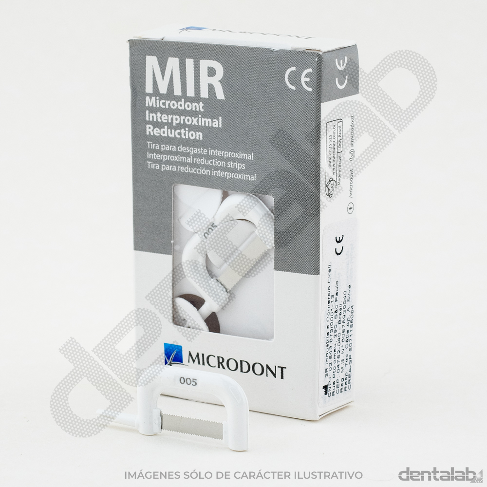 Tira para Desgaste Interproximal MIR con Mango • 0,05 • Blanca x Unidad