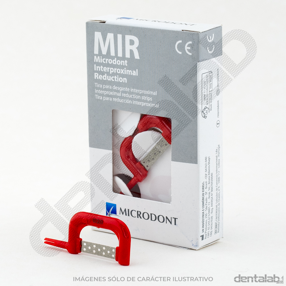 Tira para Desgaste Interproximal MIR con Mango • 0,20 • Roja x Unidad