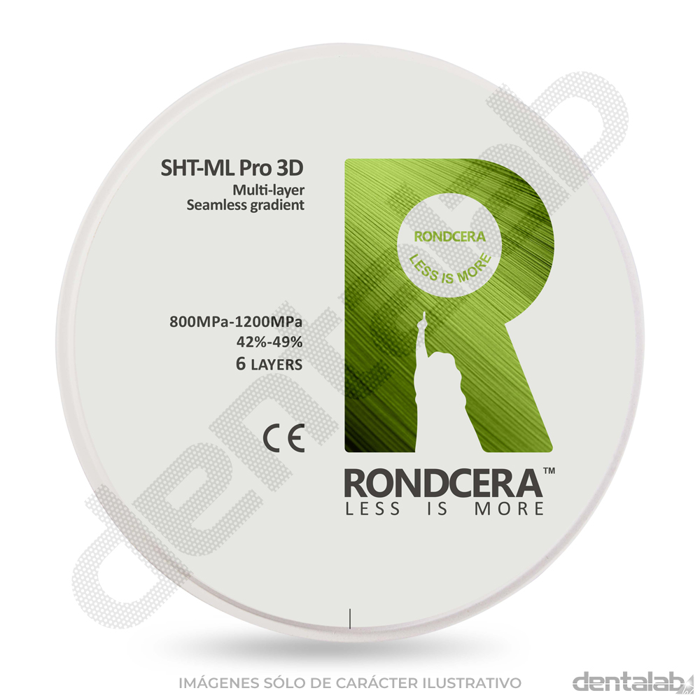 Disco de Zirconio RONDCERA SHT-ML PRO 3D A3 98 X 12mm